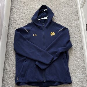 Notre Dame Under Armour Dark Blue Notre Dame Full-Zip Hoodie